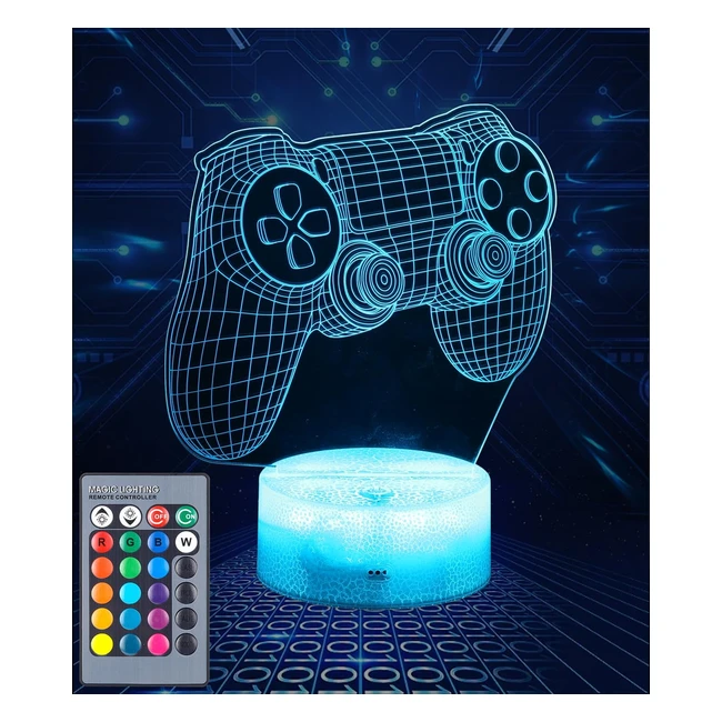 Luce Notturna Gamepad Zawaer per Bambini 16 Colori Telecomando Regalo Compleanno