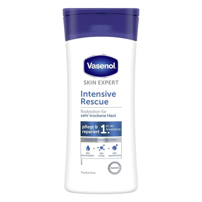 Vasenol Loción Corporal Intensiva Rescue 200ml - Reparación Inmediata - Dermatológicamente Probada