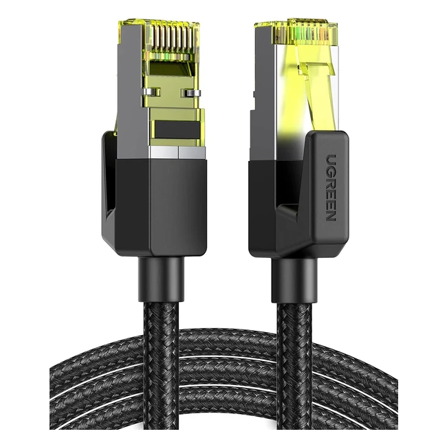 UGREEN Cat 7 Ethernet Cable 10Gbps 600MHz POE RJ45 Cord - Xbox PS5 PS4 TV WiFi Booster Router - 1m