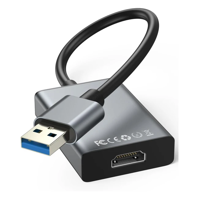 Adaptador USB a HDMI 3020 Full HD 1080p Video Audio Gráficos Multi Monitor Mirroring Expansión Convertidor Cable PC HDTV Proyector Windows XP78811011Android