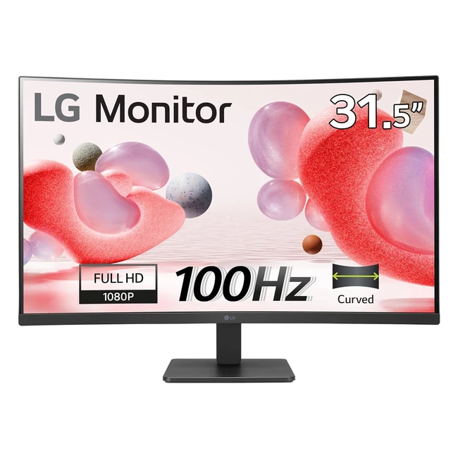 LG Electronics Curved Monitor 32MR50CB 32-Inch Full HD 1080p 100Hz 5ms GTG VA Panel AMD FreeSync