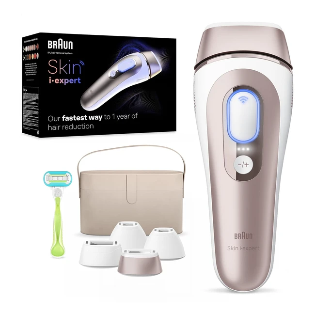 Braun Smart IPL Skin iExpert Haarentfernung für Zuhause - Venus Rasierer - 4 Aufsätze PL7387