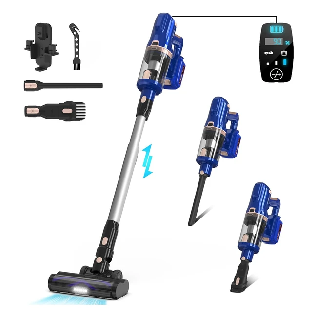 Aspirateur balais sans fil 33kpa 8 en 1 avec batterie amovible