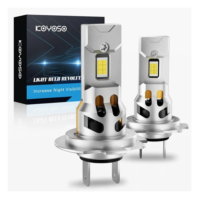 Koyoso H7 LED Lampadine 100W 26000lm - Kit Abbagliante e Anabbagliante - DC 12V Auto - 6500K