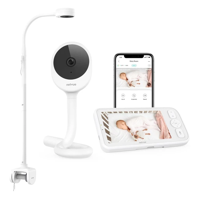 Netvue Peekababy Baby Monitor Video e Audio 1080p Visione Notturna 4 in 1 Supporto HD 5 LCD
