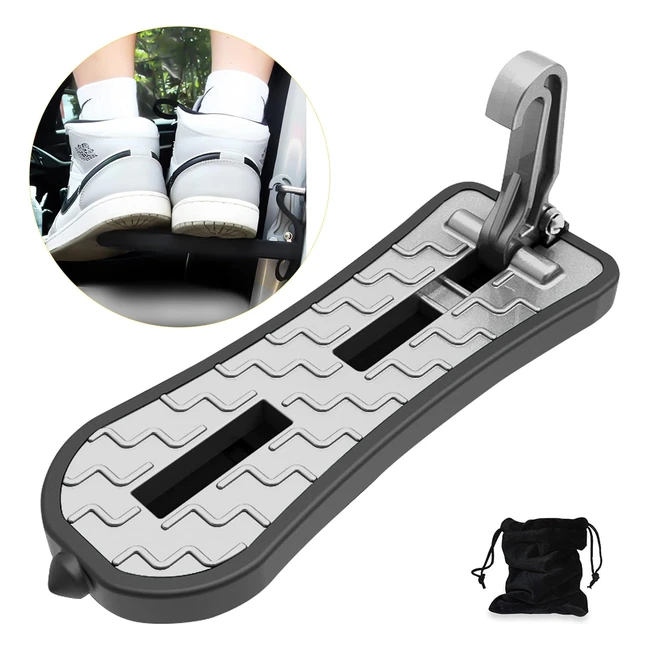 Pedale Porta Auto Esteso Natgic 215cm Argento - Antiscivolo Multifunzionale