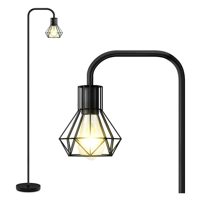 Lampada da Terra Vintage Industriale BBHome E27 Nero