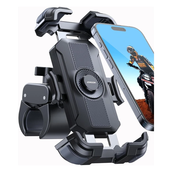 Support téléphone moto Joyroom 2024 métal antichoc universel pour iPhone 15 Pro Max Samsung S24
