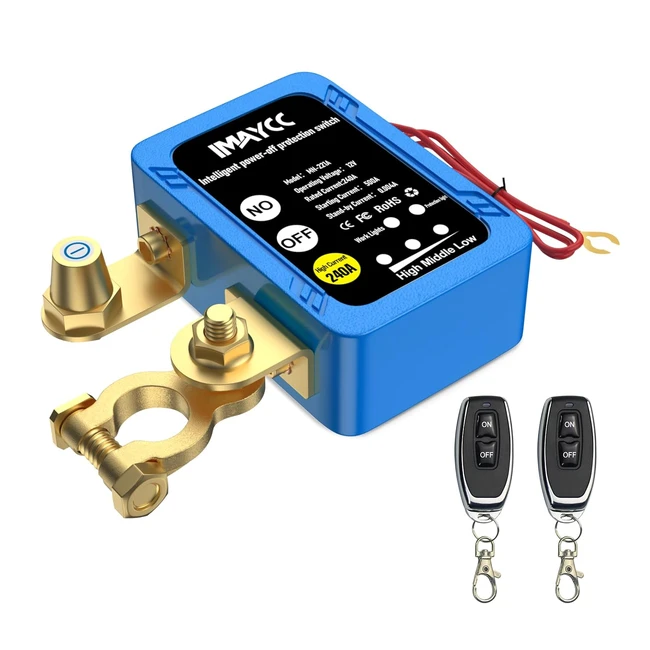 Desconectador de Batería Coche 12V - IMAYCC 240A - Protección y Ahorro de Energía