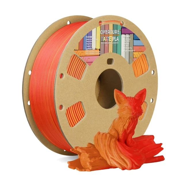Overture Matte PLA 175mm Dual Color Filament Roll 1kg #22lbs
