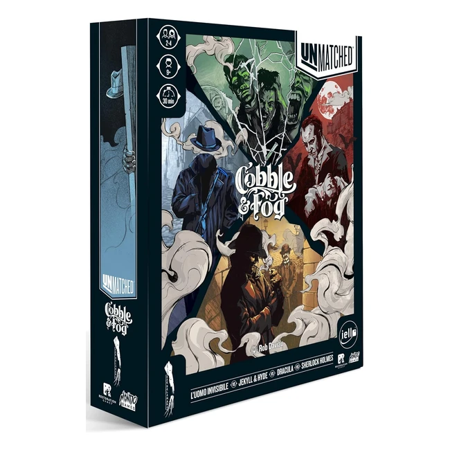 Gioco di carte Iello Unmatched Cobble Fog - Età 9+ - 2-4 giocatori - 30 minuti