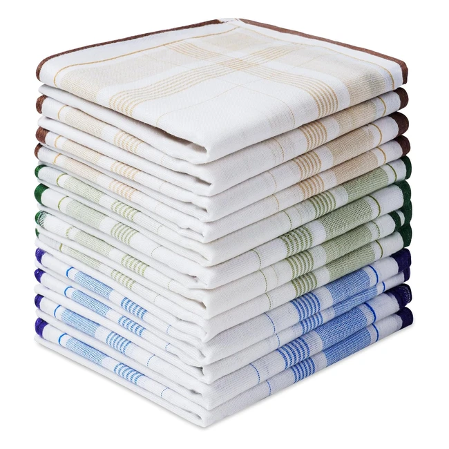 Aomig Mouchoir Carré 12 Pièces Ensemble de Pochettes Classiques Coton Homme