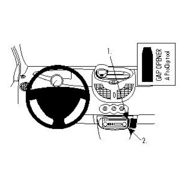 Brodit Proclip 854208 Halterung für Renault Twingo 0812 - Einfache Montage