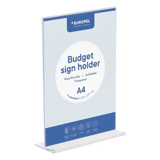 Espositore Portacartelli Standard T Espositore per Ristoranti Hotel Conferenze Autoportante