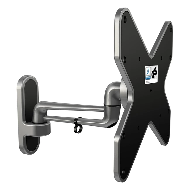 Support TV mural orientable inclinable universel RICOO S2022 1542 38-107cm VESA 200x200 Argent