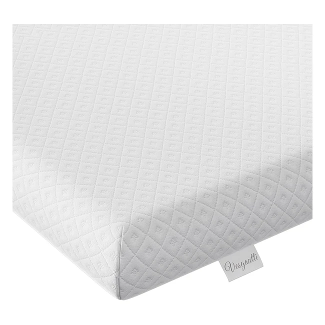 Vesgantti 4 Inch Memory Foam Mattress Topper Super King - Gel & Bamboo Charcoal Infused - Cooling Sleep & Pressure Relieving - 180 x 200 x 10cm