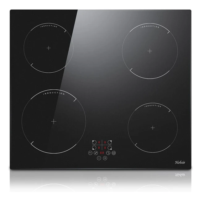 Plaque Induction 4 Feux 6400W 59cm Encastrable - Verrouillage de Sécurité - Minuterie