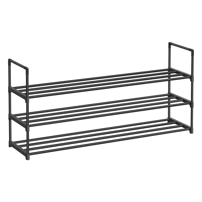 Songmics 3-Tier Shoe Rack LSA033B01 | Fits 15-18 Pairs | Metal Storage Organizer
