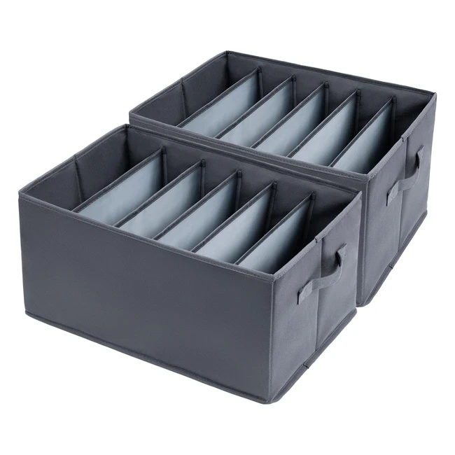 Organizador Armario Ropa Niviy 6 Compartimentos 2pcs 43x30x25cm