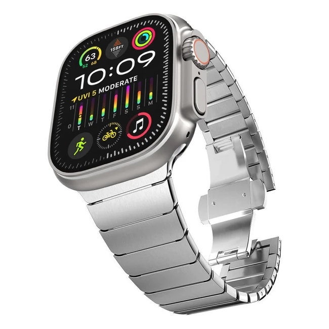 Bracelet Kades 49mm 45mm 44mm 42mm pour Apple Watch - Ultra 21 en Acier Inoxydable