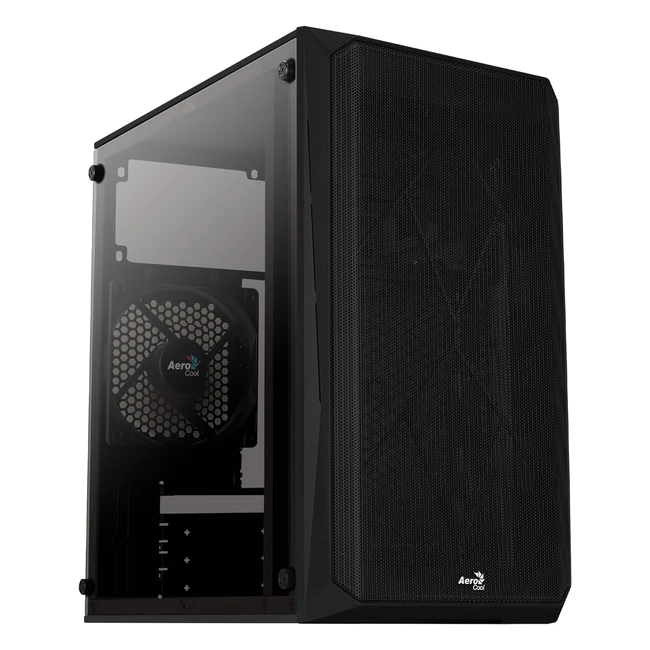 Boîtier PC MicroATX Aerocool CS107V1 avec Fenêtre Latérale et Ventilateur 120mm Noir