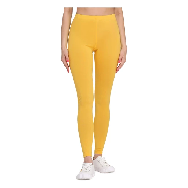 Legging long femme Bellivalini BLV50147 jaune en viscose - Tenue sport
