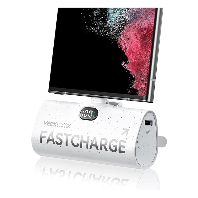 Veektomx Mini USB C Power Bank 5000mAh 20W PD QC 18W Portable Charger