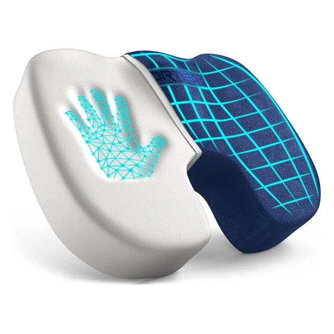 Coussin Orthopédique Coccyx Mousse à Mémoire de Forme - Confort Bureau Voiture - Housse Lavable