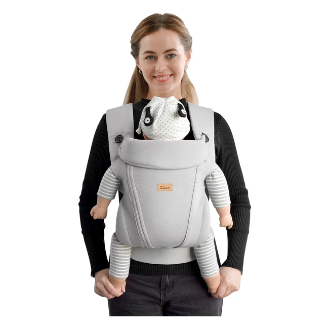 Cuby Easy Baby Carrier | Breathable 3D Air Mesh | Ergonomic Toddler Wrap | Adjustable Head & Neck Support