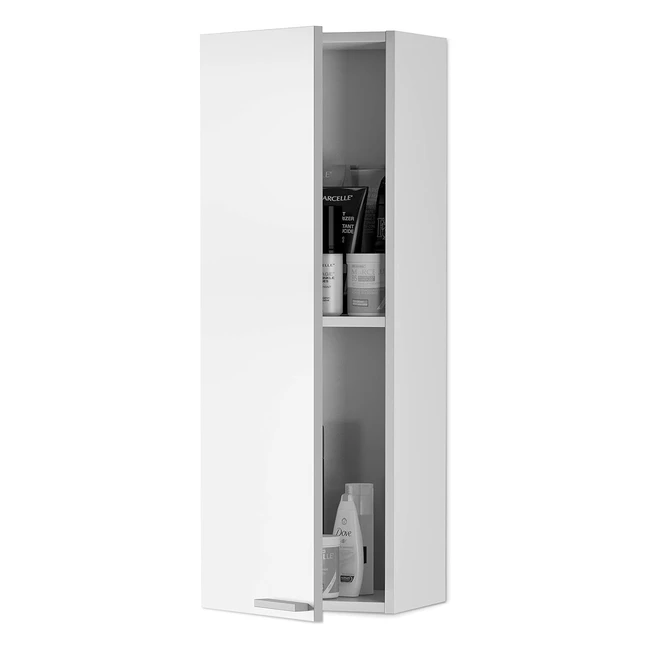 Mueble de Lavabo Koncept Columna de Baño Blanco Brillo 30x85x25cm ARKITMOBEL 305270BO