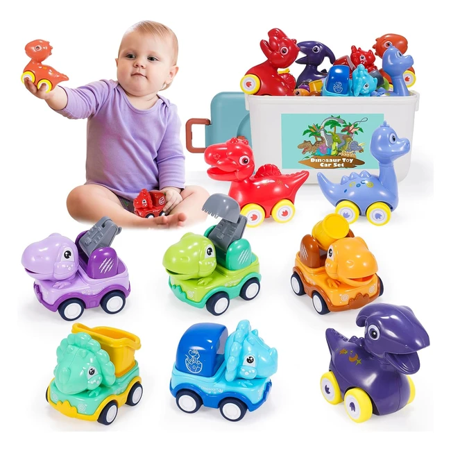 Coches de Juguete Dinosaurio con Tapete y Caja Almacenamiento - HappyGoLucky