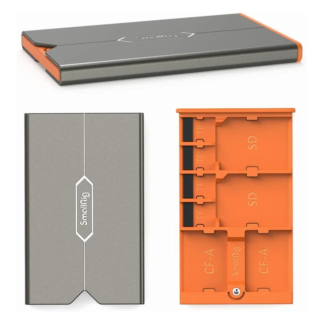 SmallRig Etui pour Carte Mémoire 8 Emplacements 2 Cartes SD 2 Cartes CFexpress TypeA 4 Cartes TF 4107