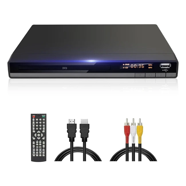 Reproductor DVD Full HD 1080p Multiregión USB HDMI RCA PAL NTSC CD DVD Doméstico