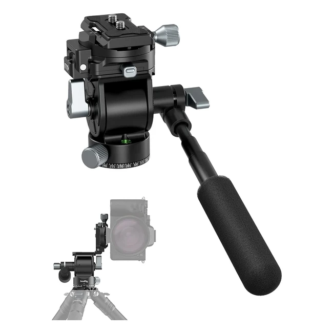 Tête de trépied vidéo SmallRig pour prise de vue verticale/horizontale - Tête fluide inclinaison panoramique 5kg