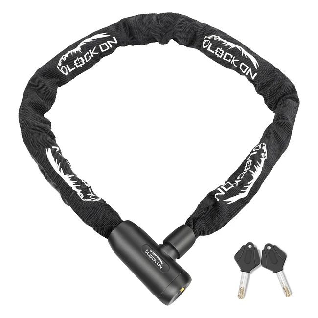 Antivol chaine vélo 100cm Sunya robuste avec verrouillage 2 clés - Sécurité maximale