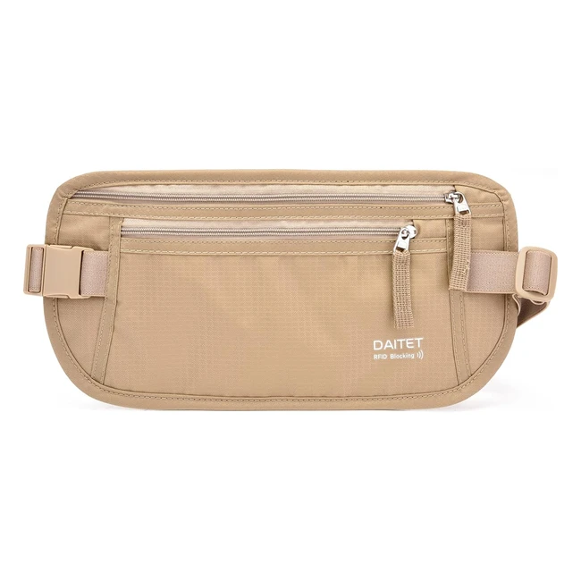 Secure Money Belt RFID Blocking Travel Wallet - Day Tip #1234