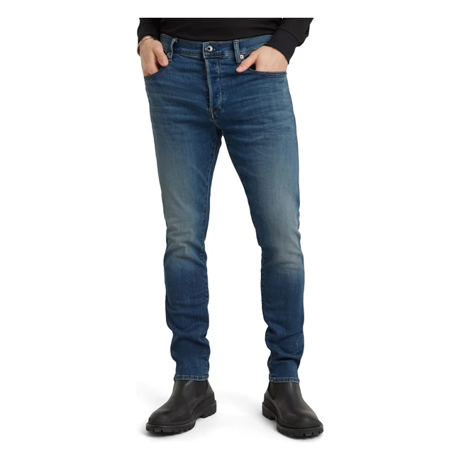 Jean slim homme G-Star Raw 3301 bleu vintage 38W 32L - Réf. 5100189682965