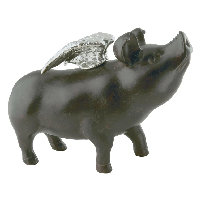 Kare Design Tirelire Rockstar Pig Noir/Argent 17x23x10cm - Déco Salon Chambre