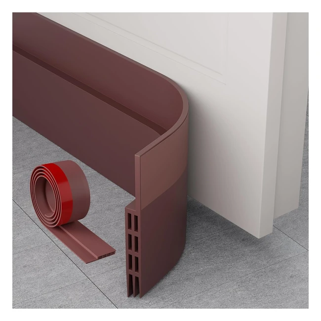 Maricato Paraspifferi Porta Blindata Guarnizione Sottoporta Premium 5x100 cm Marrone