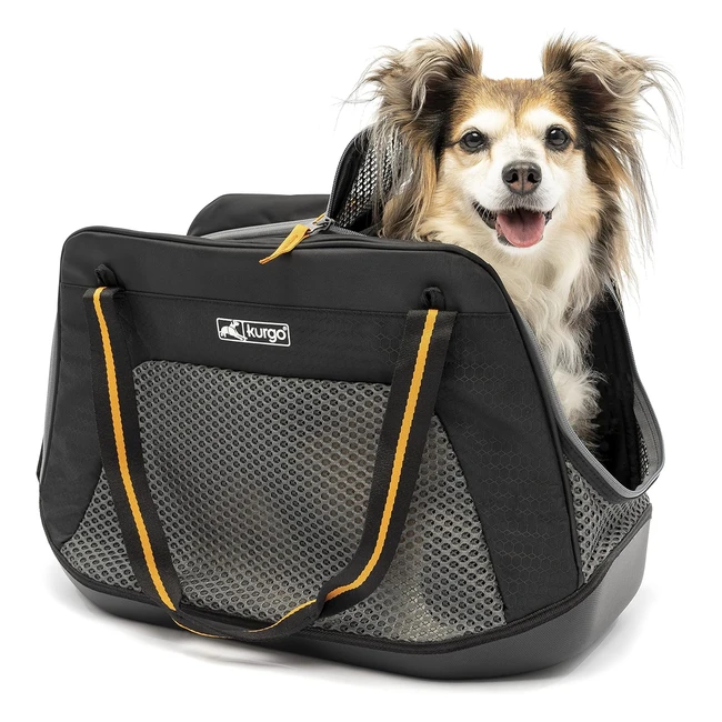 Trasportino per cani Kurgo Explorer - Conforme Aerea - Fondo Impermeabile - Nero