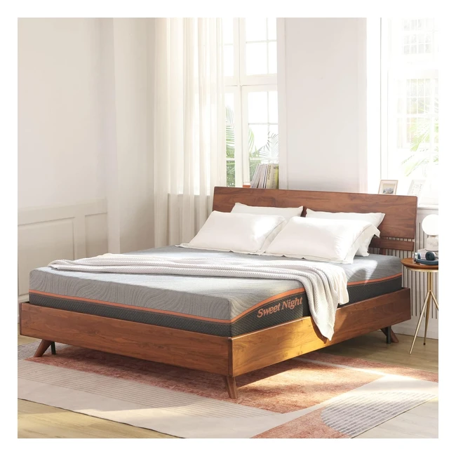 Colchón Sweetnight Viscoelástico 120x190x25cm con Memoria en Gel - Transpirable y Confortable