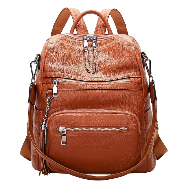 Sac dos en cuir vritable pour femmes - Altosy - Grand sac bandoulire avec compartiment pour ordinateur portable
