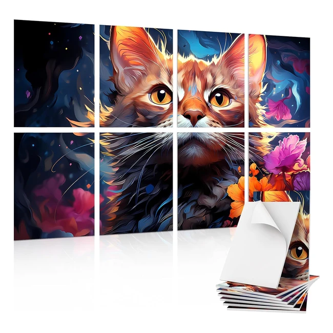 TONOR 8 Pack Pannelli Acustici Autoadesivi 48x32 - Fonoassorbenti Decorativi