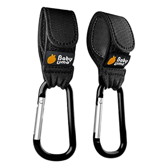 Ganchos Carrito Bebé Pack de 2 - Hasta 5 kg - Ganador Doble Platino 2022 - Ligero y Duradero
