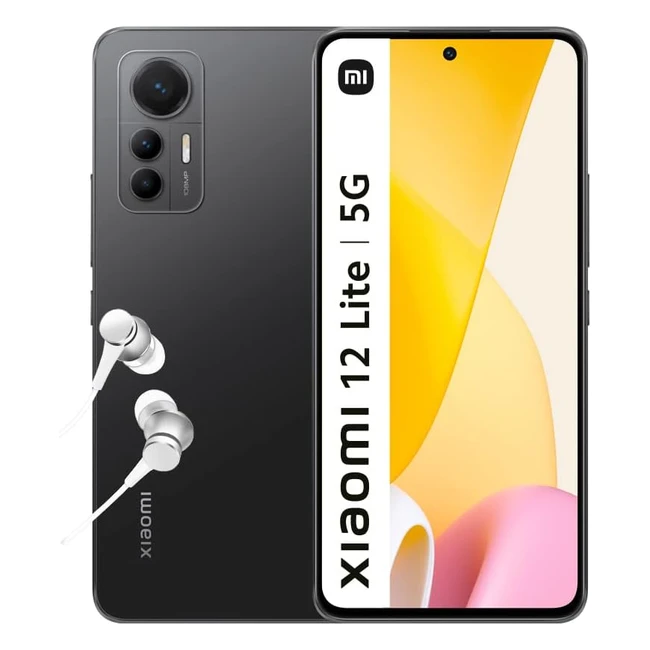 Xiaomi 12 Lite 5G Smartphone 8256GB 120Hz AMOLED Snapdragon 778G Triple Cámara 108MP 4300mAh 67W Turbo Charge Black