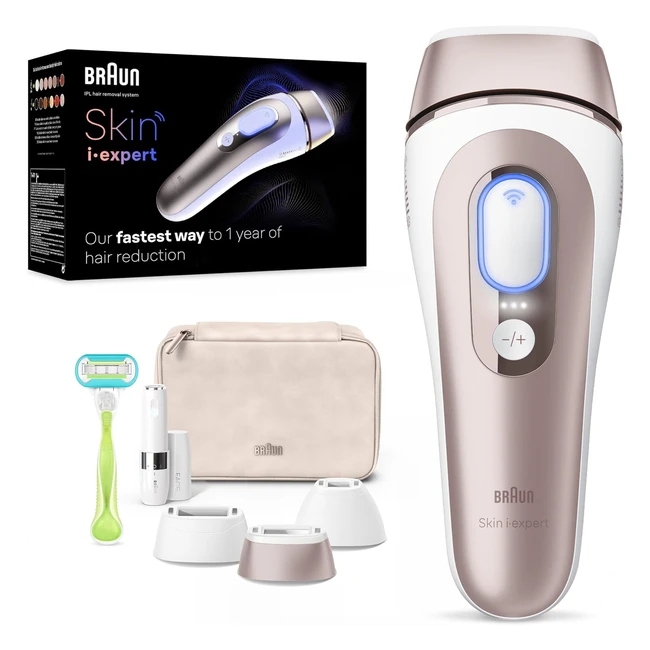 Epilatore Braun Skin iExpert - Luce Pulsata Smart - Epilazione a Casa - Alternativa al Laser - App Gratuita - Venus Mini Depilatore Viso PL72490