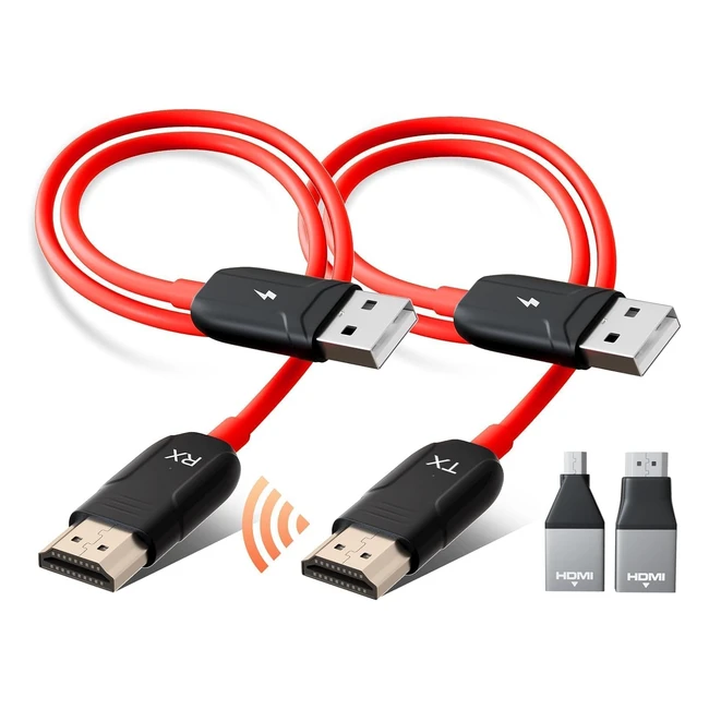 Kit Extension HDMI Sans Fil 98ft 30m Plug and Play - Transmetteur et Récepteur HDMI Wireless