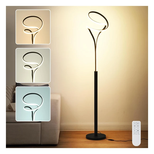 Lámpara de Pie LED Ajustable Lokunm - 3 Temperaturas de Color - Temporizador - Regulable