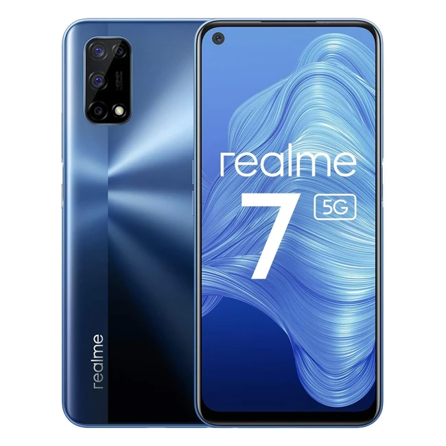 realme 7 5g Smartphone ohne Vertrag 65 Zoll 120 Hz Display 5000 mAh Akku 48 MP 16 MP Quad-Kamera 30 W Dart Charge Dual SIM Android Handy NFC 6 128 GB Blau