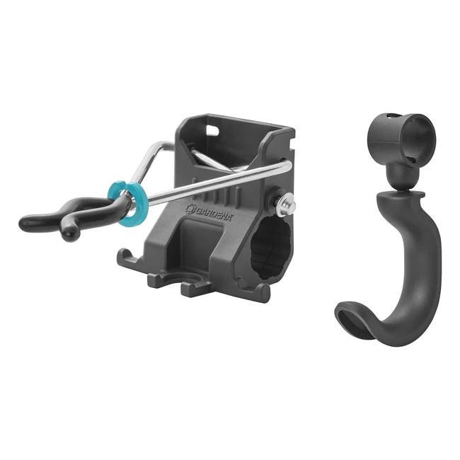GARDENA Set Einzelhalter Einzelhaken Halterungen für Gartengeräte Ergänzung zu Werkzeughalter Plus Universalhaken aus recyceltem Material 351020